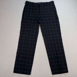 Nike Golf Tour Performance Pants Mens 33x29 Gray Windowpane Plaid Dri-Fit Swoosh